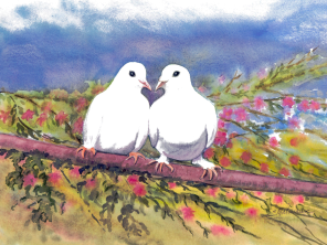 Deux colombes s'aimaient d'amour....